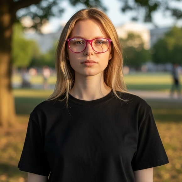 Tom Ford Accessories - Tom Ford Bright Red Round Women's Glasses